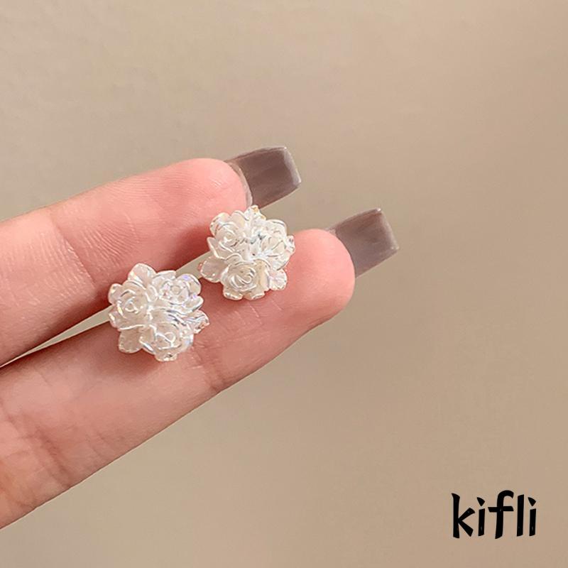 【kifli】Anting Stud Desain Mawar Bahan 925 Sterling Silver