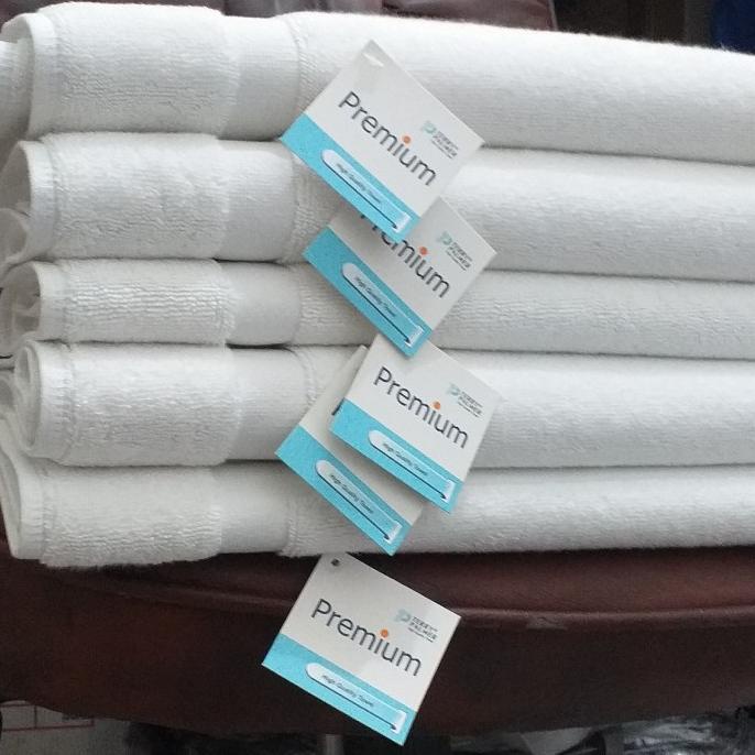 KESET HOTEL/BATH MATH POLOS PUTIH 100% COTTON TERRY PALMER 45X65cm