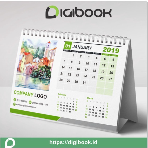 

Cetak Kalender Tahun 2024 Custom - Penyangga Dupleks - Isi 7 lembar 2 muka + 1 cover - Laminasi