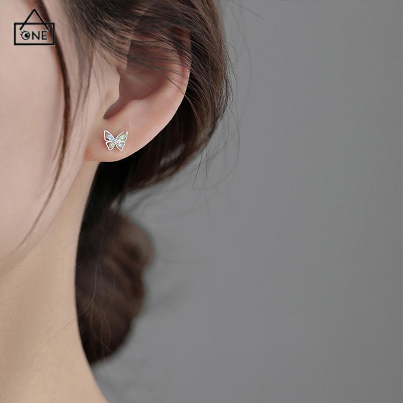 COD❤️925 Anting Kupu-kupu Perak Sterling  Anting Desain Niche Mewah Ringan Musim Panas Wanita  Sederhana-A.one