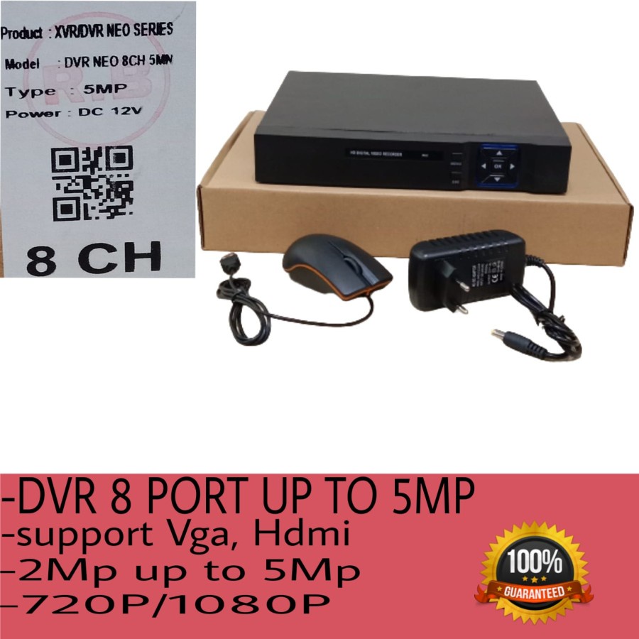 Dvr Cctv 8 Port 5MP - Dvr Smart 8 channel 5MP Audio-Dvr Cctv 8 Channel