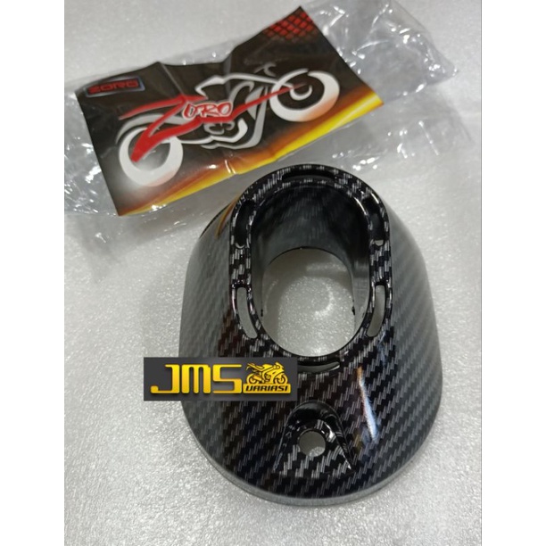 cover tutup corong knalpot carbon vario 160 new pcx 160 new zoro