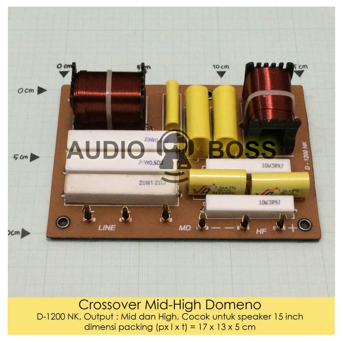 Soundsystem Crossover Pasif Mid High Domeno / Crossover Output Mid High D-1200 Nk