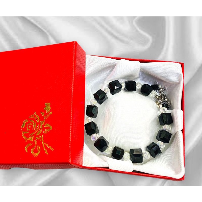 gelang titanium kristal berkilau