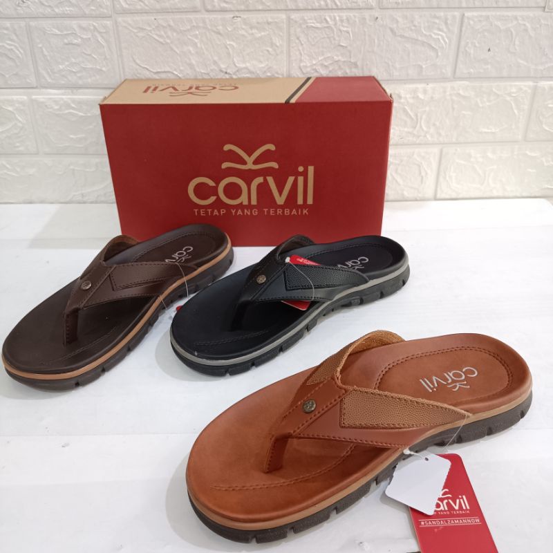 Sandal Jepit Kasual Pria Merk Carvil Tipe Lewson 01 M | Sandal Sopan Carvil | Sandal Carvil