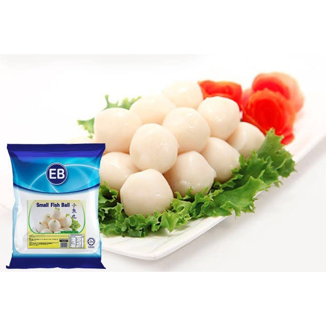 Frozen Seafood Import Halal Small Fish Ball/Bakso Ikan EB 500 gr dan 1 kg Suki Steamboat
