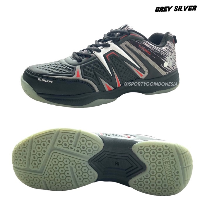 Sepatu Badminton YONEX TOKYO 2 / II Original - GRAY/SILVER, 40