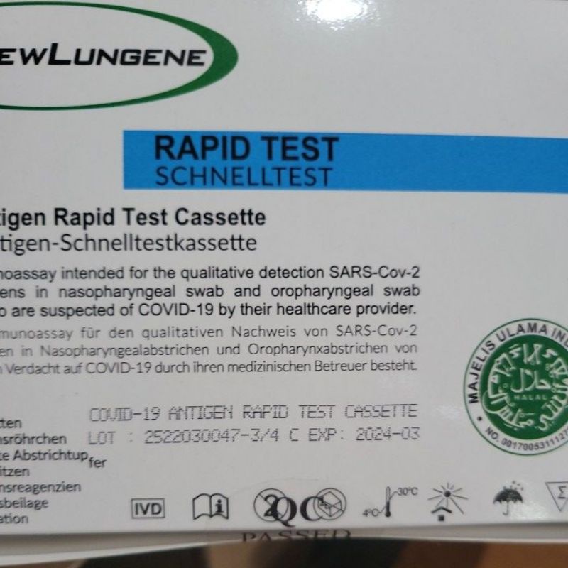 New Lungene Swab Antigen Nasal kemenkes Isi 25 Pcs Original Exp 2025 Bln 12