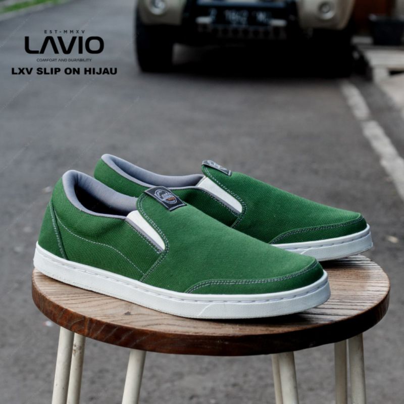 Sepatu Pria Casual Slip On Santai Kerja Jalan Jalan Lavio LXV Slop Original High Premium Quality