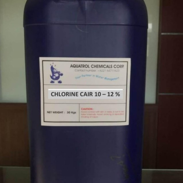 CHLORINE CAIR 10-12% (SODIUM HYPOCHLORINE) - KLORIN CAIR (35 KG/PAIL)