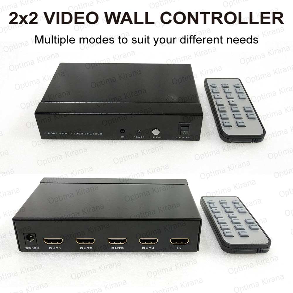 Video Wall Controller 2x2 UHD 4K Full HD 1080P 4 port HDMI Splicer 401 Remote