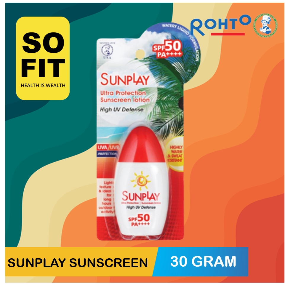 Sunplay Sun Play Ultra Protection Sunscreen Lotion SPF 50+ PA++++ 30gr Cool SPF 50 PA++++ Baby Mild SPF 39 PA++