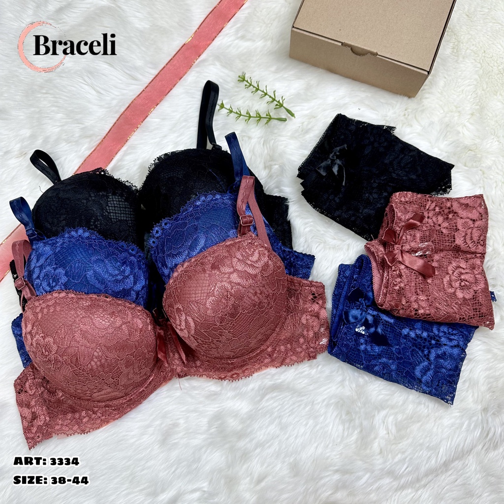 Jual Push Up Bra Jumbo Braceli Art 3334 | Bra Set Busa Tebal | Shopee ...