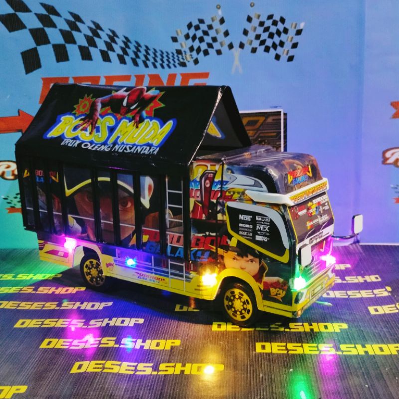 ( COD )truck oleng jumbo P42cm BISA CUSTOM FOTO DAN NAMA DI PINTU BELAKANG