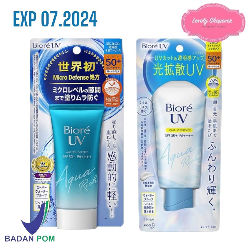 [PROMO] Biore UV Aqua Rich Watery Essence BIORE TONE LIGHT UP SPF 50+ PA+++ BPOM 50 Gr 50 gram