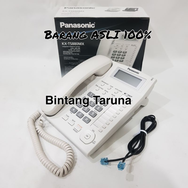 Pesawat Telepon Panasonic KX-TS880MX Telpon Kabel Panasonic KX-TS880 Telepon Panasonic TS880 (Putih)