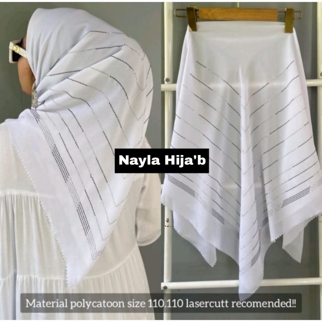 Kerudung Segi Empat Payet Mewah Bella Lasercut Hijab Segiempat Bella Payet Glamour Pasar Hija'b