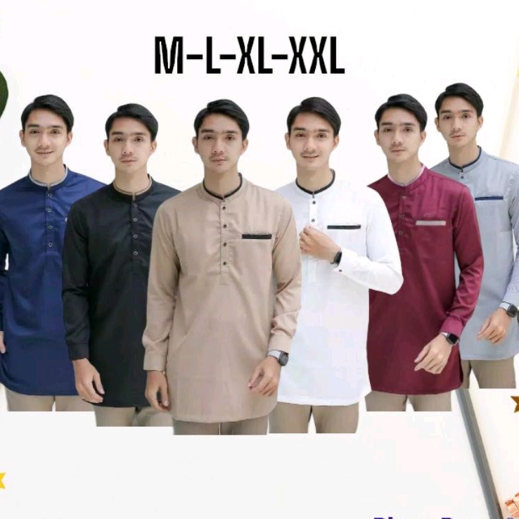 Koko Kurta Putih Dewasa Lengan Panjang Putih Material CATTON Adem