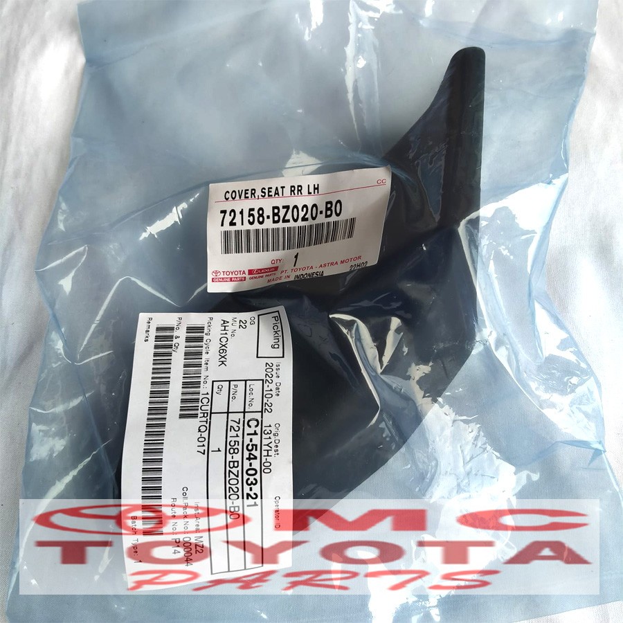 Tutup Cover Kaki Jok Depan Kiri Avanza Xenia 72158-BZ020-B0
