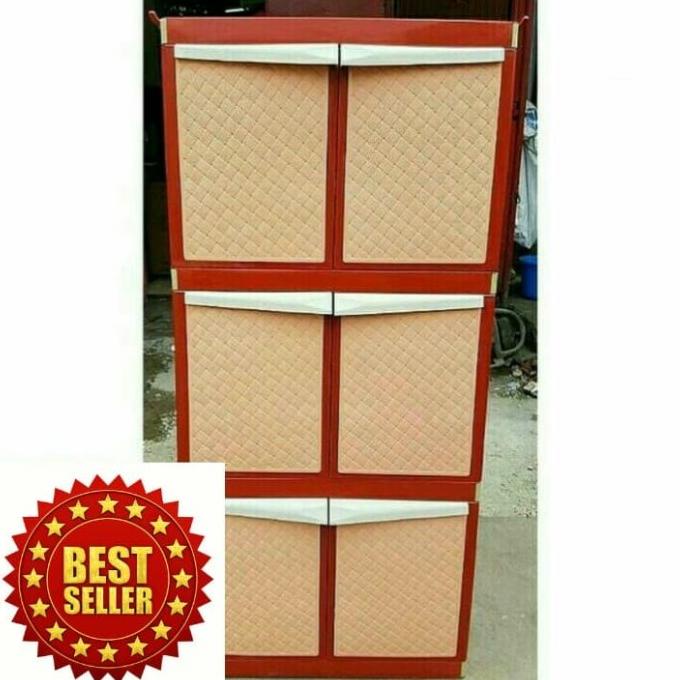 

LEMARI PAKAIAN, LEMARI PLASTIK, LEMARI MINI CLUB SUSUN 3 stock ready