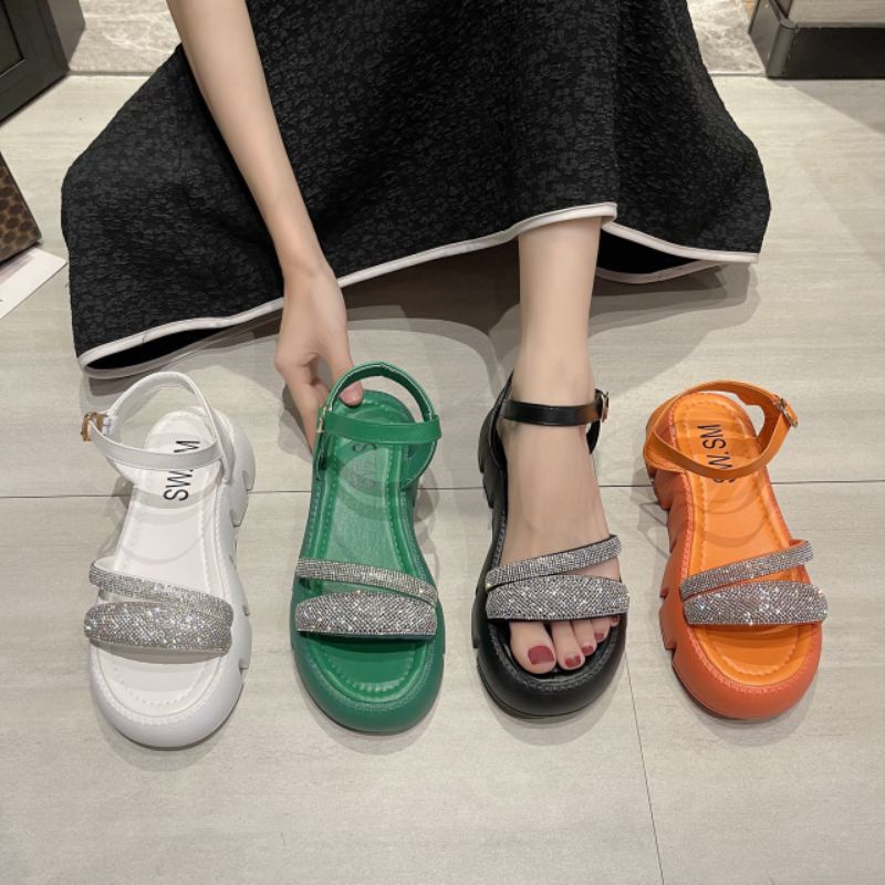 SN8246 - Sandal Wedges Tali Fashion Wanita
