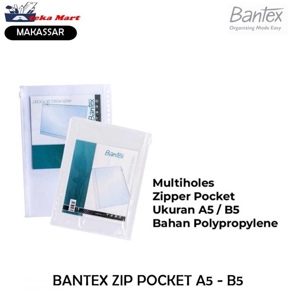 

[PCS] BANTEX ZIP POCKET BINDER NOTE A5-B5 TF-01-A5 TF-02-B5