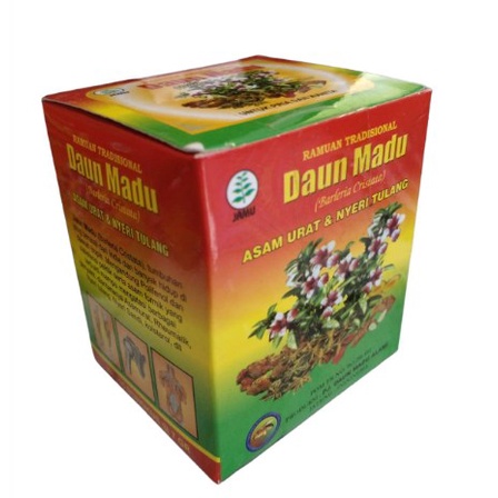 Jamu Daun Madu Serbuk Original Herbal Asam Urat, Nyeri Tulang, Nyeri Sendi, Kolesterol. dll