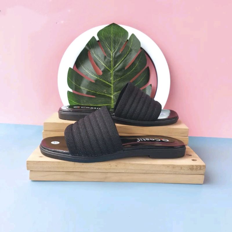 SANDAL WANITA SENDAL TPLEK WANITA FLAT SANDAL TREPES WANITA