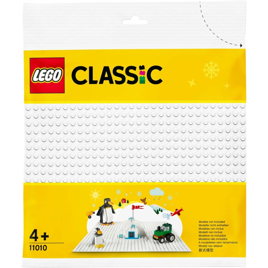 LEGO Classic - 11010 White Baseplate Set Building Kid Bricks Toy Basic Ideas Creative Starter Play C