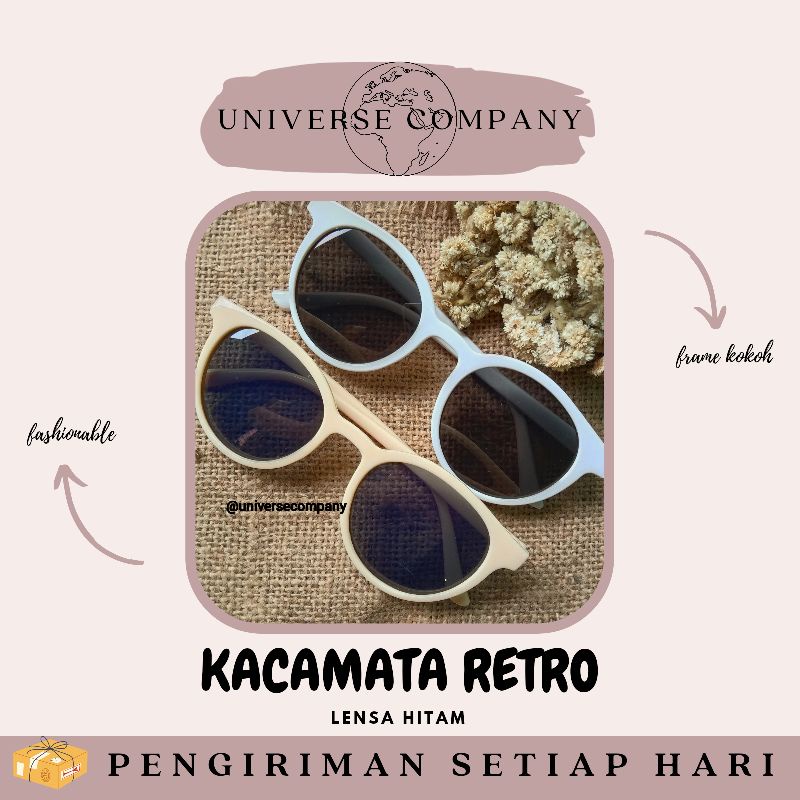 [UC] KACAMATA RETRO / KACAMATA FASHION / KACAMATA HITAM