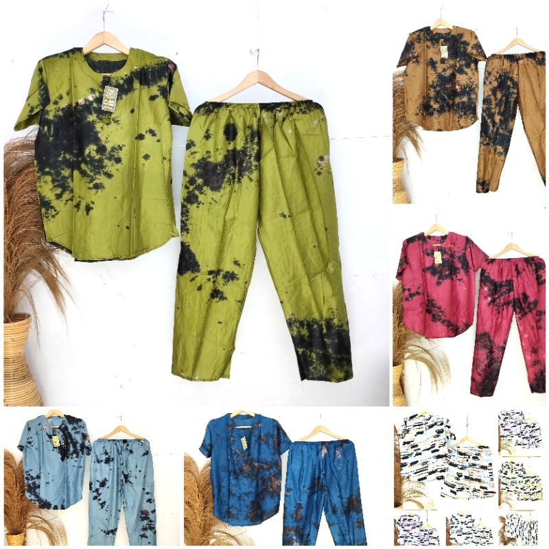 ONE SET PANJANG LENGAN PENDEK. SETELAN WANITA. SIZE XL. MUAT BB 60 - 75 kg.