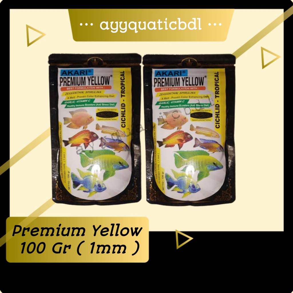 PELET AKARI PREMIUM YELLOW CICHLID (1mm)