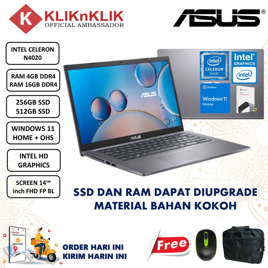 Jual Laptop Murah Asus Vivobook A Mao Fhd Intel N Gb Gb