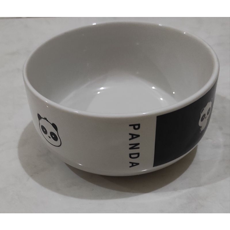 HOMECO/MANGKOK BOWL BLACK WHITE PANDA/KERAMIK
