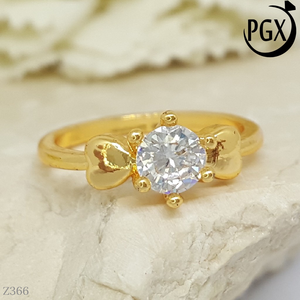 PGX Cincin Xuping Wanita Aksesoris Fashion Perhiasan Lapis Emas Premium - Z366