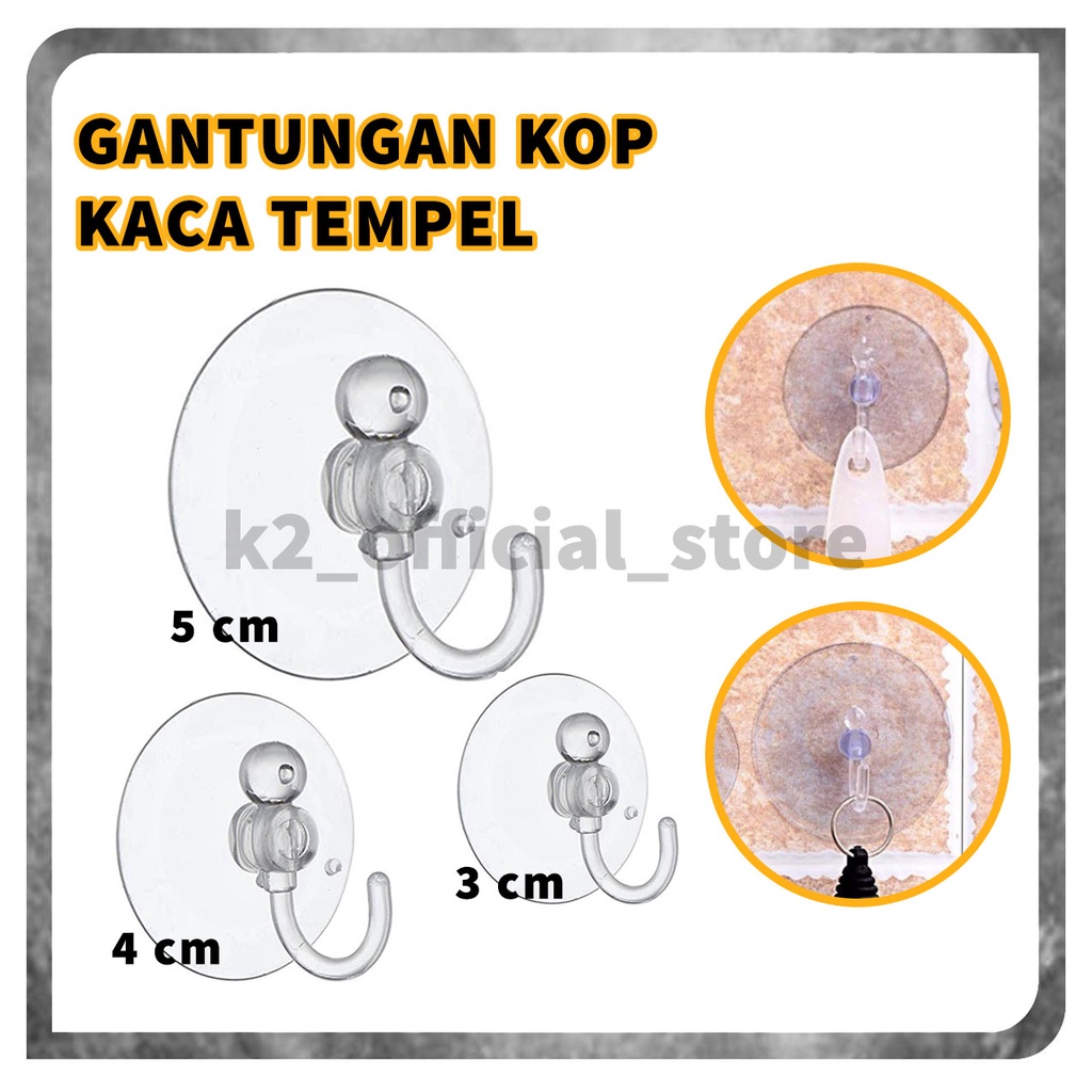 Gantungan Kop Kaca Tempel 3Cm 4cm 5cm / Cantelan Hook 3 cm 4 cm 5 cm Baju Kain Lap Spons Kunci Handuk Pakaian Alat Masak Tanpa Paku / Tempelan Karet Hisap Silikon Suction Cup Transparan Kamar Mandi Tidur Dapur Rumah Tempel Kaca Serbaguna 30mm 40mm 50mm