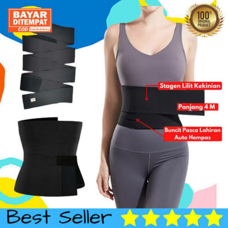 BENGKUNG KORSET STAGEN LILIT 4M 6M KORSET WAIST TRAINER PELANGSING PENGECIL PERUT PASCA MELAHIRKAN