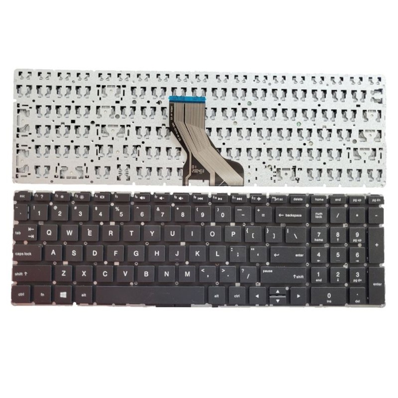 Btsg Original Layout Keyboard Laptop US Pengganti HP 15-DA 15-DB 15-DX 15-DA1005DX 15-DA0002DX Tanpa Bingkai