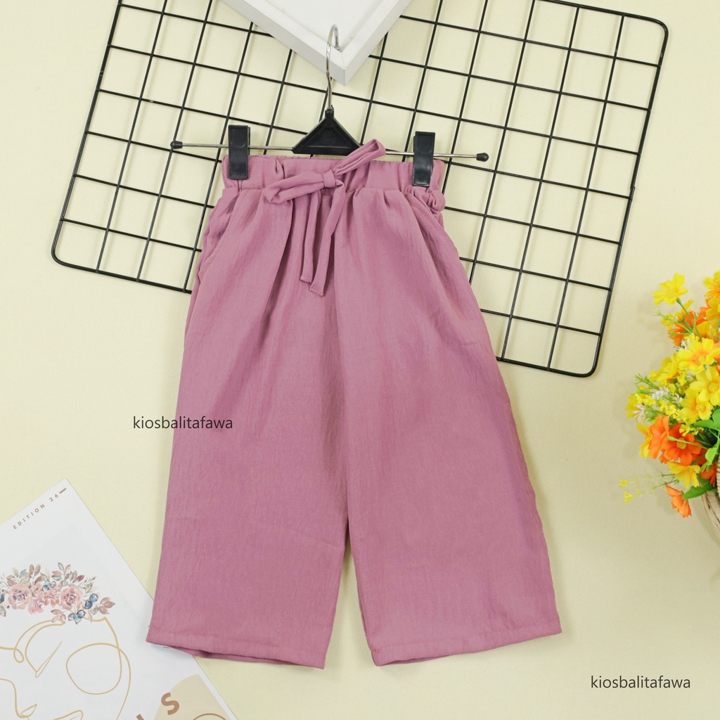 Malaya Cullotes Pants uk uk 2-5 Tahun / Celana Polos Anak Perempuan Panjang Kulot Cewek Harian Babycinnamon