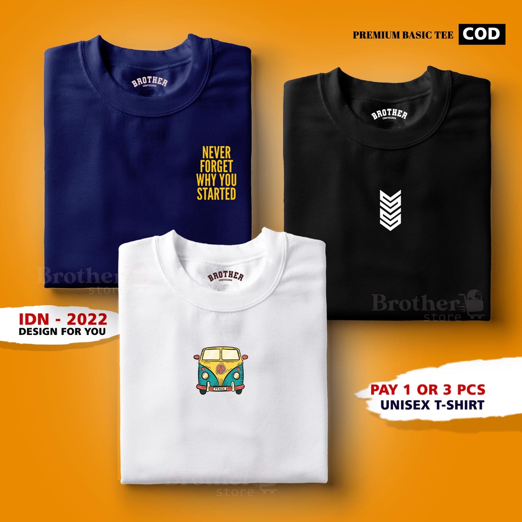 BUY 1 OR 3 PCS ( PROMO COD ) BROTHER STORE / Kaos Distro100% Catoon Combed 24s / Articel WHY YOU