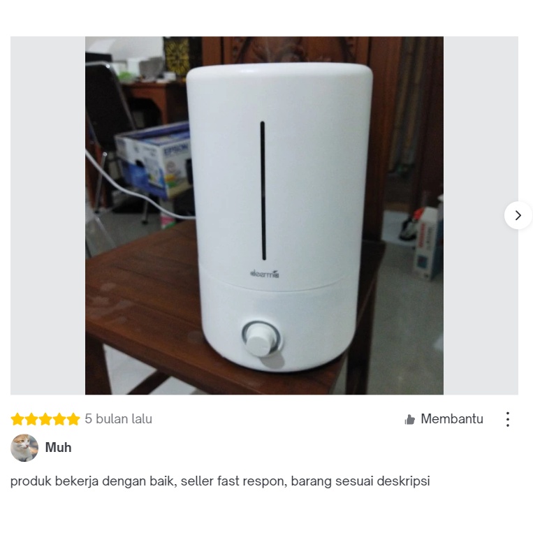 DEERMA Air Humidifier F628 Purifier Pelembab Udara Garansi