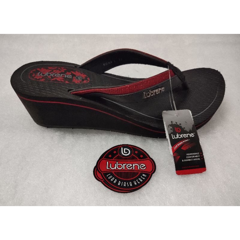 Sandal jepit wedges  lubrene wanita tinggi 5 cm ukuran  36-40