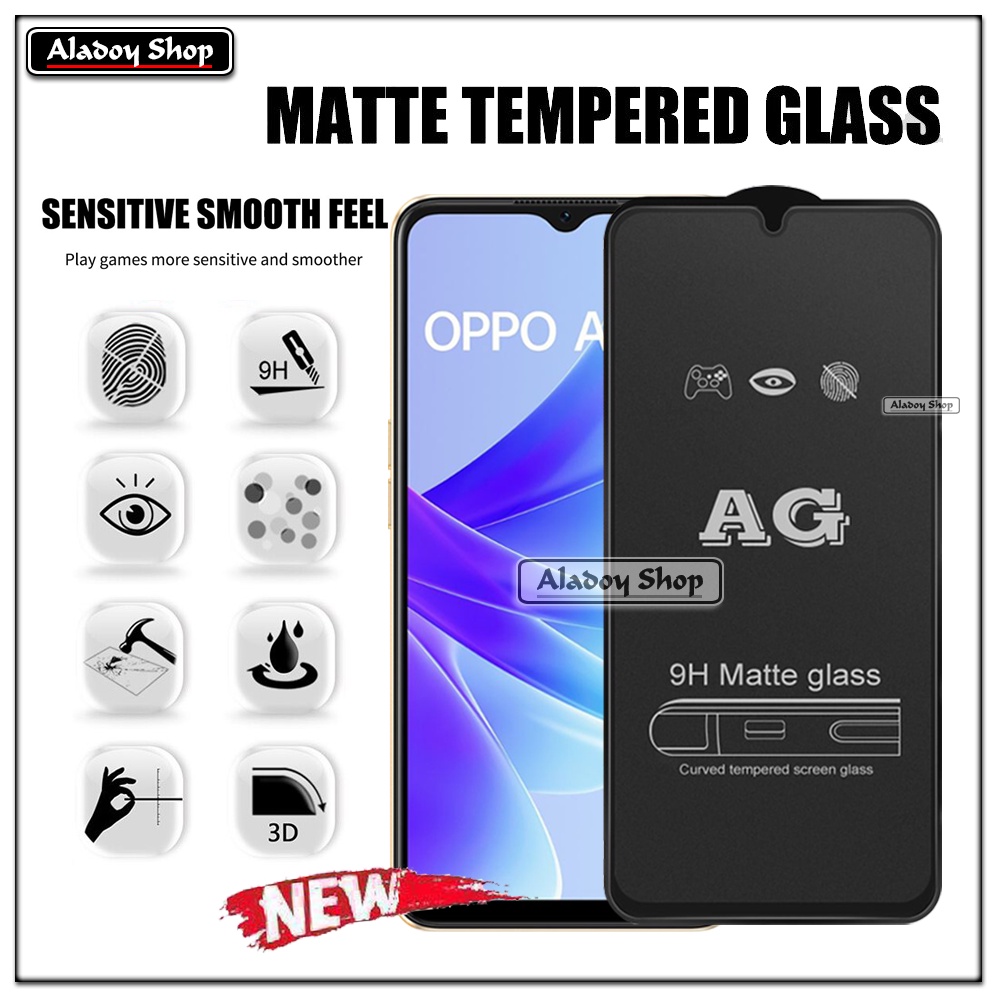 Oppo A77 4G/A77S PAKET 2IN1 Tempered Glass Matte Anti Glare Full Layar dan Tempered Glass Kamera