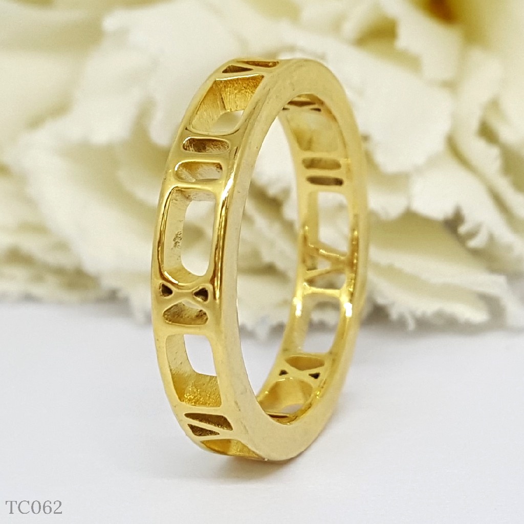 PGX Cincin Titanium Couple Tunangan Aksesoris Fashion Perhiasan Anti Karat - TC062