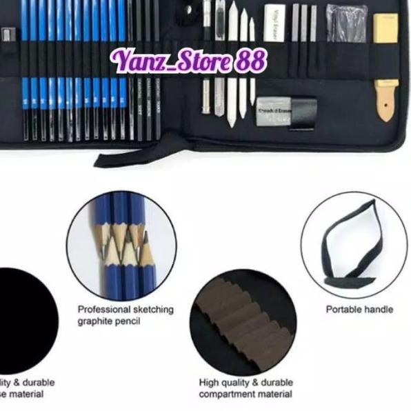 

36 Pcs Sketching Set Drawing Kit Tools Pensil Gambar Sketsa Art Manga