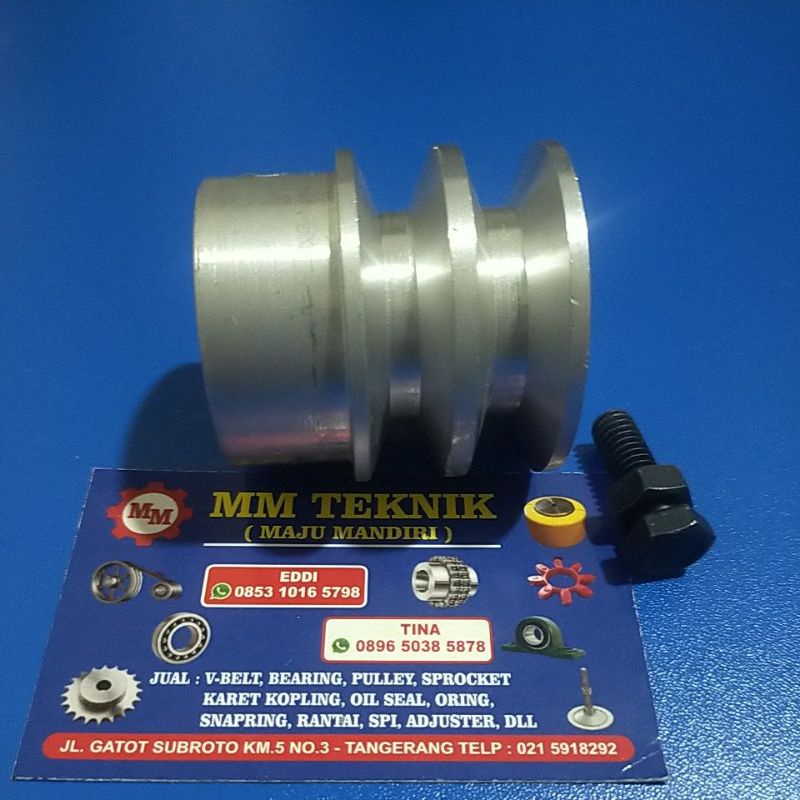 Pully A2 x 2 inchi AS 0, 8, 10, 12, 14, 15, 16, 17, 18, 19, 20, 22, 24, 25, 1&quot; Alumunium Poli Pulley Puli All A2x2&quot; A2x2 A2 x 2&quot; A 2x2&quot; 2x2 lobang lubang Pulli A2-2&quot; A2-2