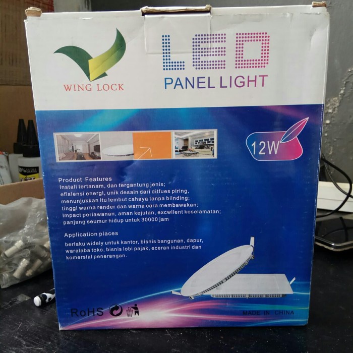 Wing Lock Led Panel Light 12 W 12Watt Lampu Tanam
