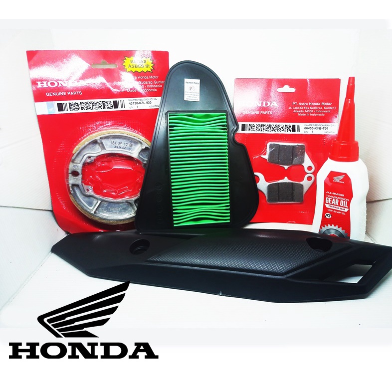 PAKET RUTIN SERVICE OLI GARDAN + Cover Tutup/Penutup/Tameng Pelindung Knalpot/Kenalpot Beat Street ESP Lama-Old-New Sporty ESP F1-F1