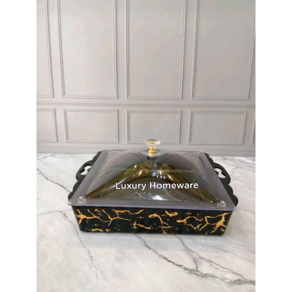 Tempat Wadah Kue Persegi Fiorenza Marbel