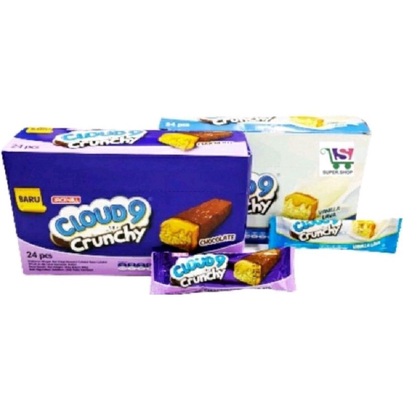 

Cloud 9 Crunchy Chocolate dan Vanilla Lava 24 x 15gr